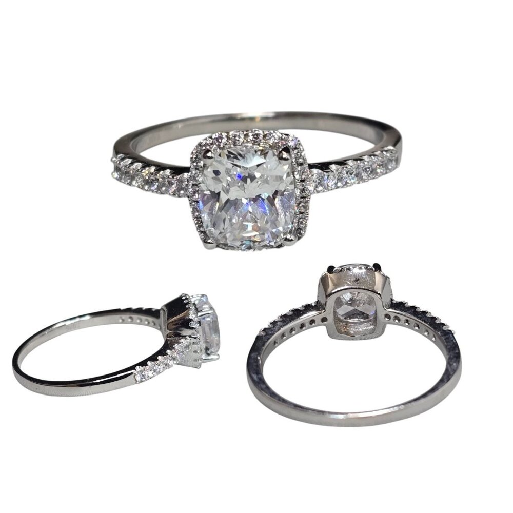 Vancaro Women's Engagement Ring S925 Cubic Zirconia Sterling Silver Size 9